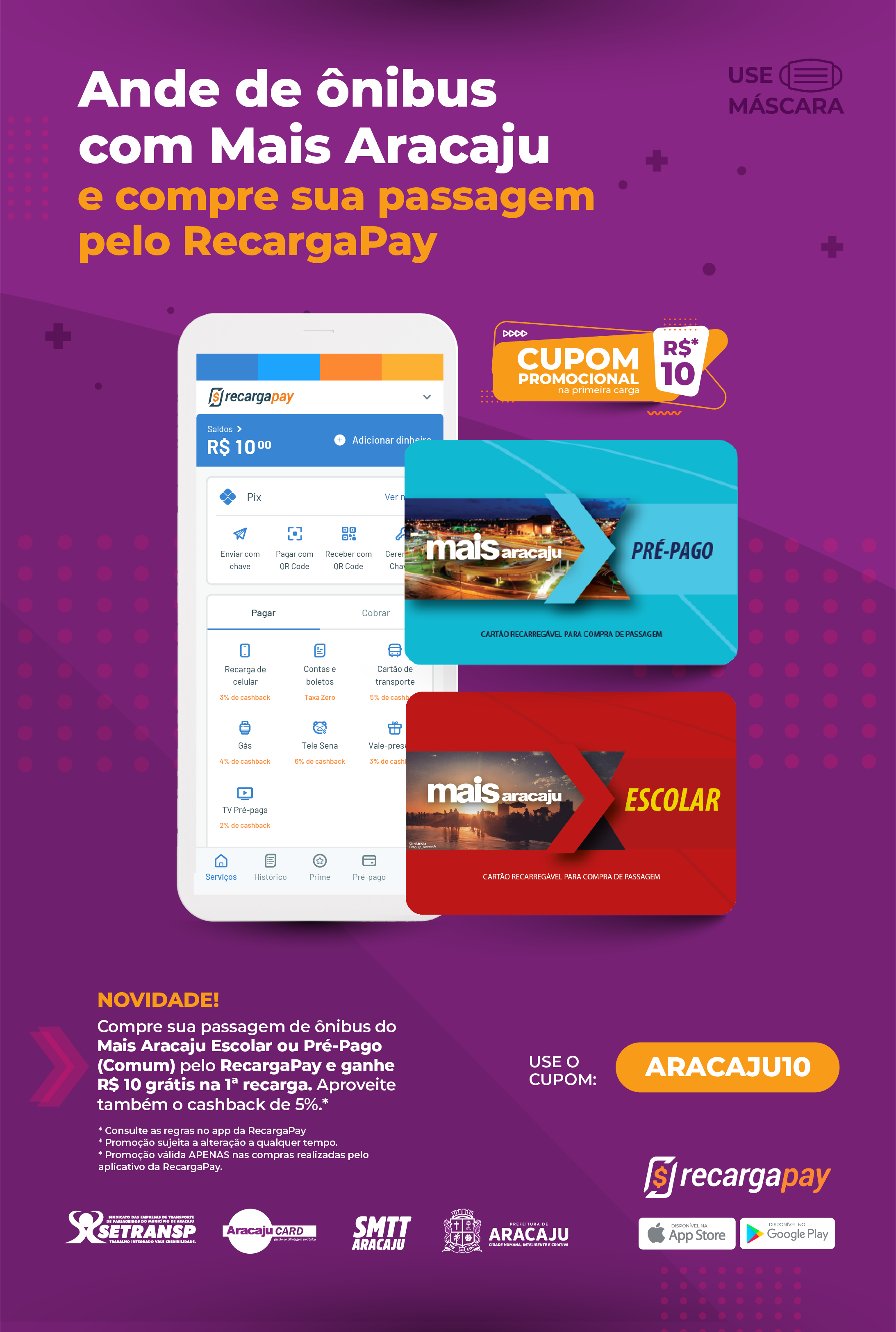 RecargaPay está dando R$ 10 de desconto em recargas de celular